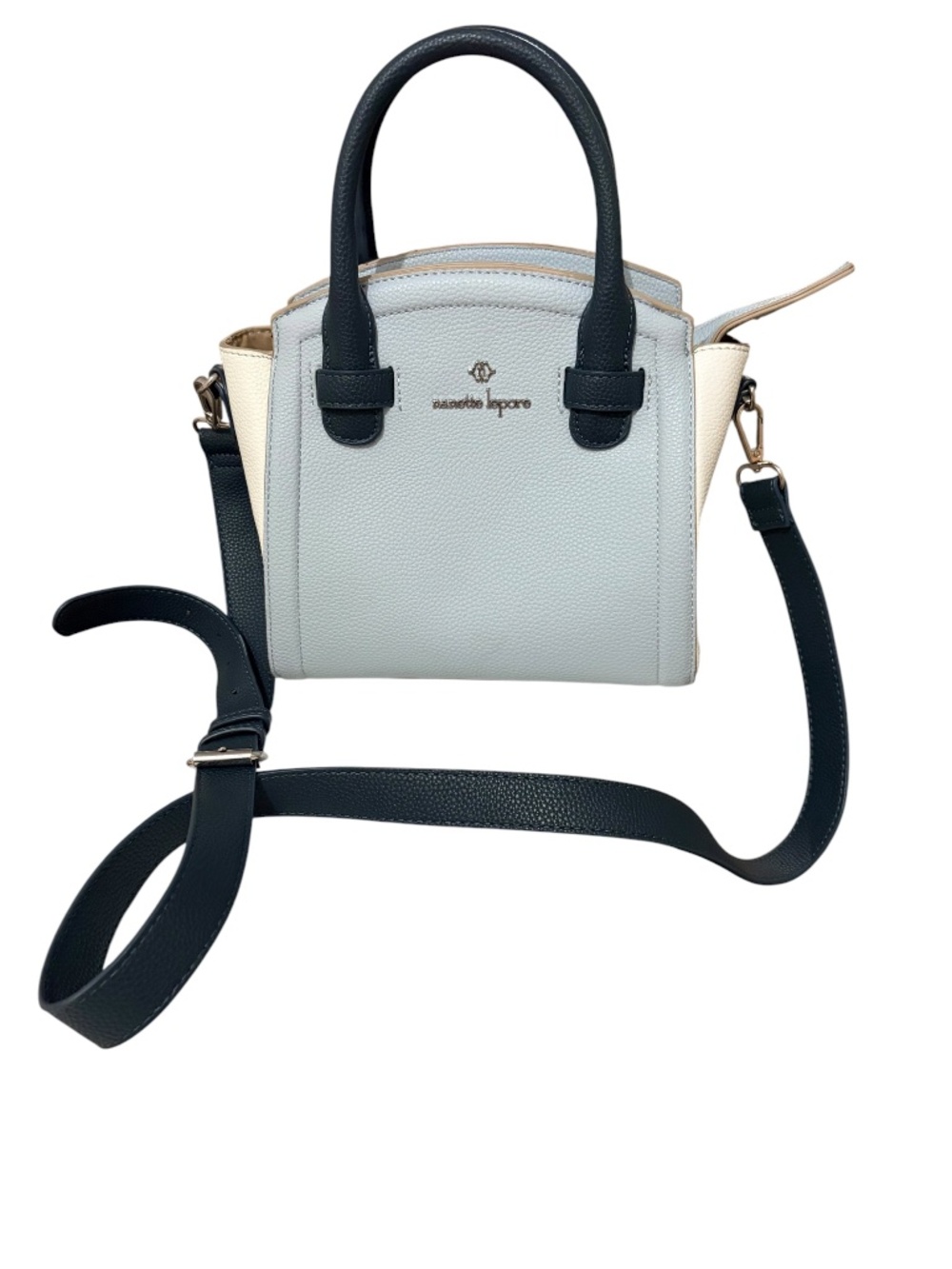 Nanette Lepore Blue and White Leather Shoulder bag w/Crossbody Strap